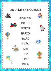 Sequência de Atividades – Lista