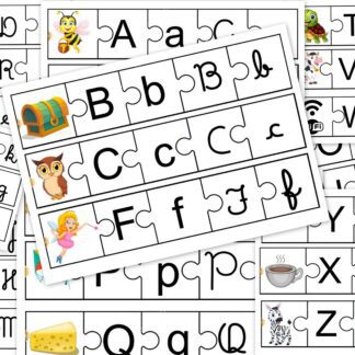 Quebra-cabeça 4 tipos de letras