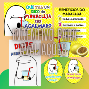 Kit Incentivo de provas Maracujá para relaxar florks