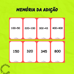 Jogo da memória da adição