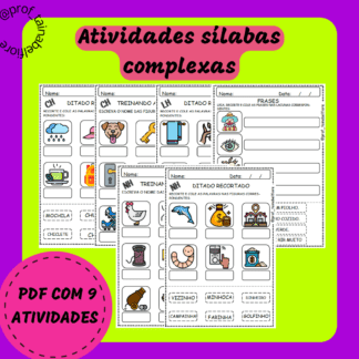 Atividade sílabas complexas com h