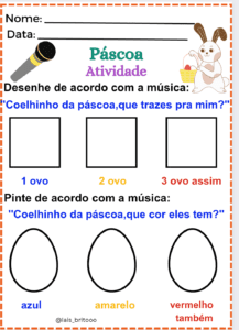 Kit 6 atividades da páscoa