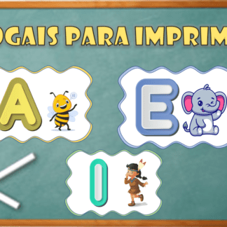 Vogais de parede para imprimir