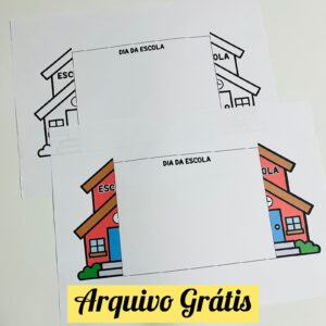 Cartão Gratuito Dia da Escola 🏫❤️