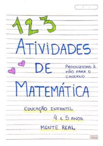 Apostila de Números 4 e 5 anos