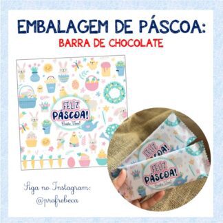 Embalagem de Páscoa: Barra de Chocolate!