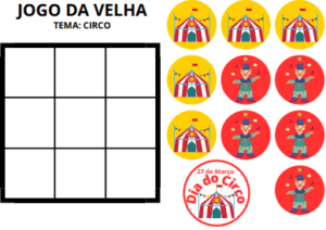 JOGO DA VELHA TEMA CIRCO