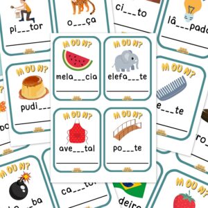Jogo ortográfico M ou N?