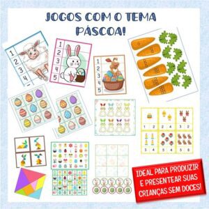 Kit 8 jogos de Páscoa + bônus
