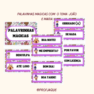 Palavrinhas mágicas com o tema: João e Maria