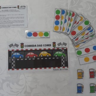 Jogo pedagógico corrida das cores.