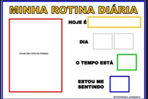 QUADRO DE ROTINA VISUAL MENINO