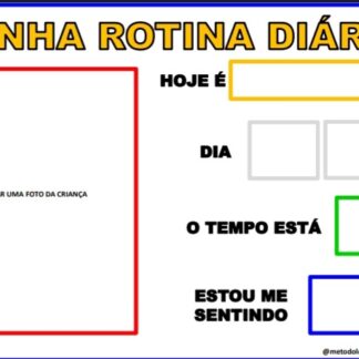QUADRO DE ROTINA VISUAL MENINO