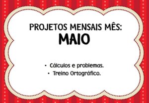 Projetos Mensais Mês de Maio