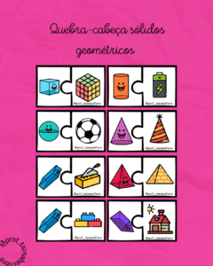 Quebra Cabeça Sólidos geométricos