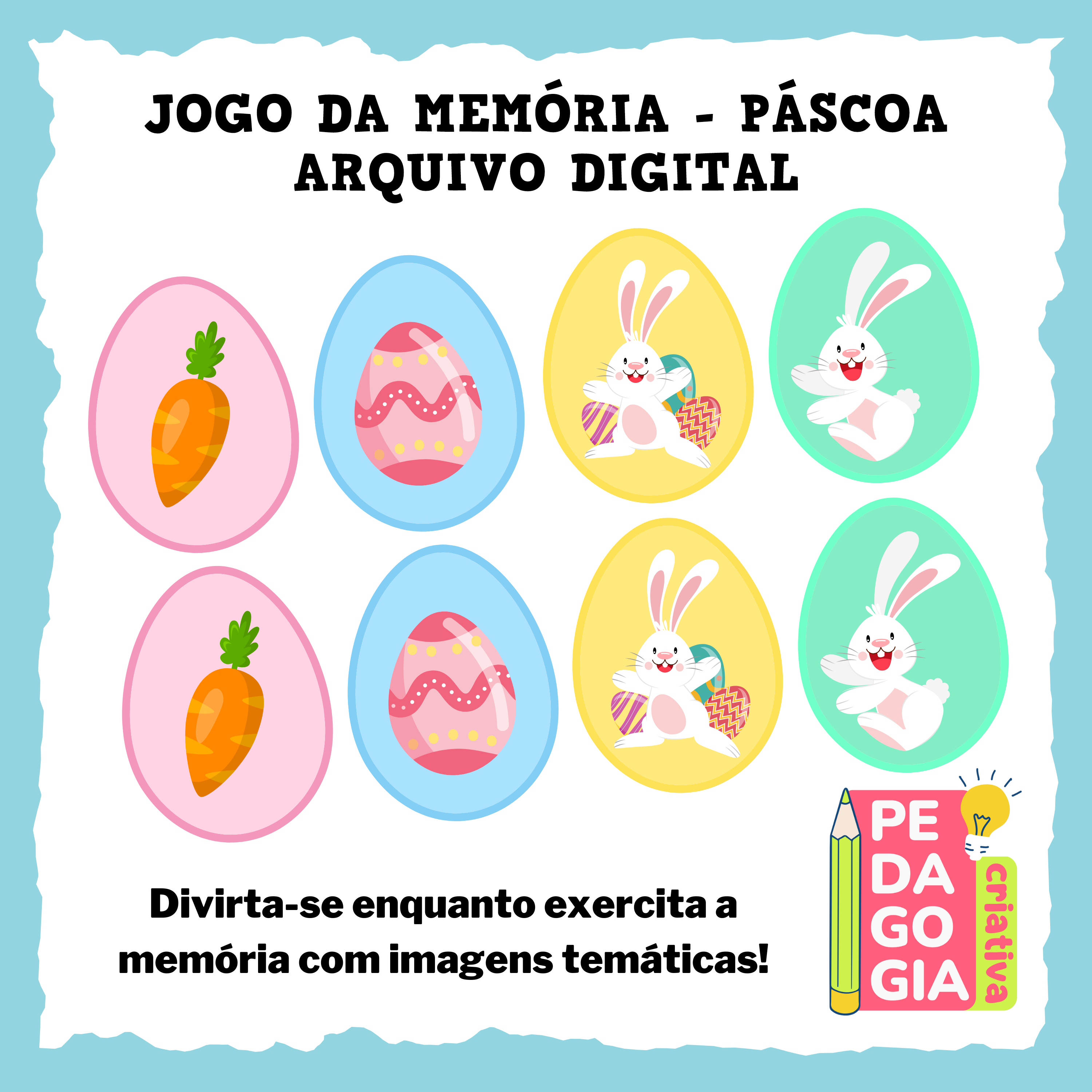 Jogo da memória de Páscoa: divirta-se enquanto exercita a memória com imagens temáticas!