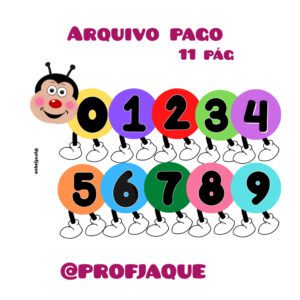 Centopeia dos números de 0 à 9