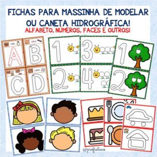 Fichas Diversas - Alfabeto, Números, Faces e Outros