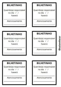 Bilhetinhos para a Agenda