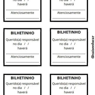 Bilhetinhos para a Agenda