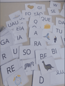 Cartões das sílabas