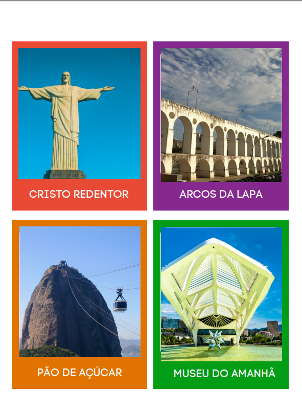 Pontos Turísticos RJ Jogo da Memória