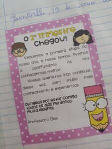 Mensagem início de Trimestre