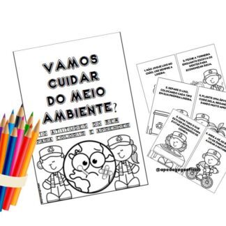 LIVRETO PARA COLORIR E APRENDER - VAMOS CUIDAR DO MEIO AMBIENTE?