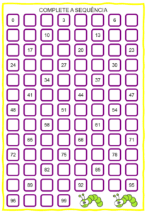 SEQUENCIA NUMERICA 0 A 100