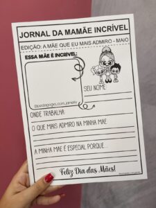 ARQUIVO – ATIVIDADE JORNAL DIA DAS MÃES