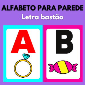 Alfabeto de parede letra bastão