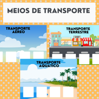 Meios de transporte aéreo, terrestre e aquático