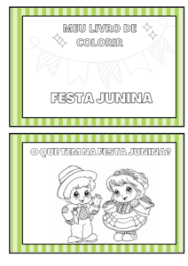 Livro de colorir Festa Junina