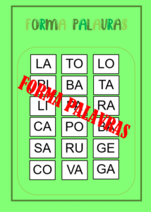 Atividade: Forma palavras