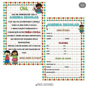 Mensagem para agenda escolar