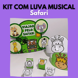 Kit com luva musical – Safari