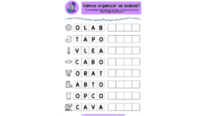 Organizar as letras