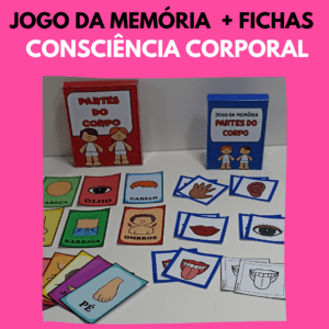 Combo jogo da memória + fichas consciência corporal