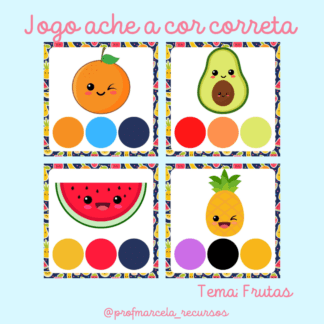 Jogo ache a cor correta frutas