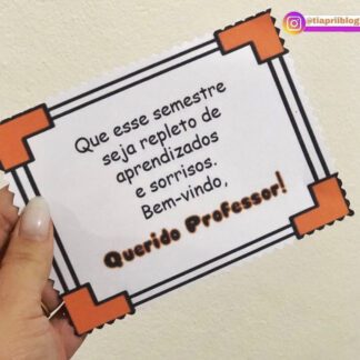 Card volta ás aulas equipe