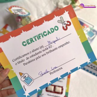 Certificado dia do estudante