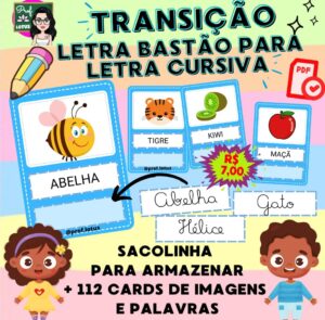 SACOLINHA TRANSIÇÃO LETRA BASTÃO PARA LETRA CURSIVA