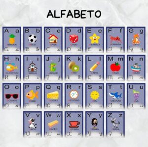 Alfabeto tema astronauta