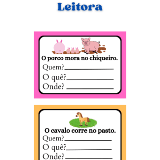 Fichas compreensão leitora