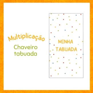 Chaveiro tabuada - multiplicação
