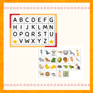 Pareamento de letras e imagens