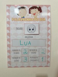 Cartaz Palavrinha do Dia