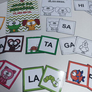 Jogo da memória animais - Sílaba inicial