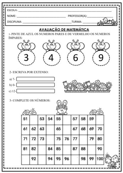AVALIACAO 1º ANO- LÍNGUA PORTUGUESA E MATEMÁTICA ✏️ - Image 6