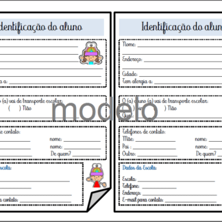 Identificação para caderno (agenda)